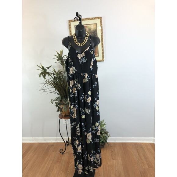 Xhilaration Summer Jumpsuit Large Sleeveless Adjustable Strap Y2K Cottage Core - Picture 1 of 12